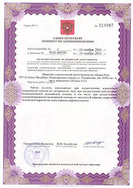 Скан ліцензії на медичну діяльність, стор.