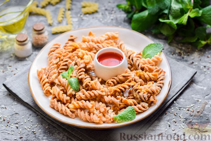 Фото до рецепту: фішки з макаронами