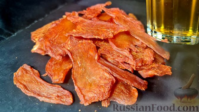 Фото до рецепту: курячі ривки (м'ясні чіпси)