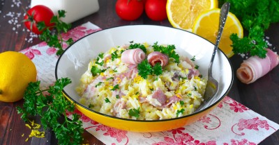 Паста Orzo в вершковому соусі