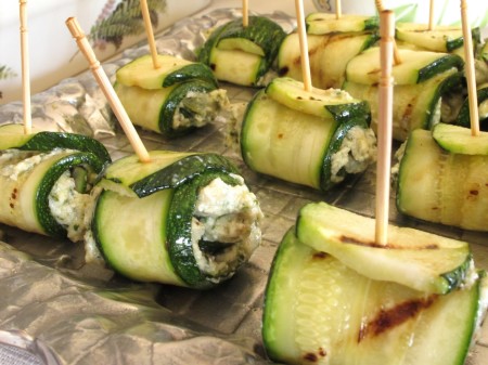 Zucchini Rolls Ricotta Mint Pesto